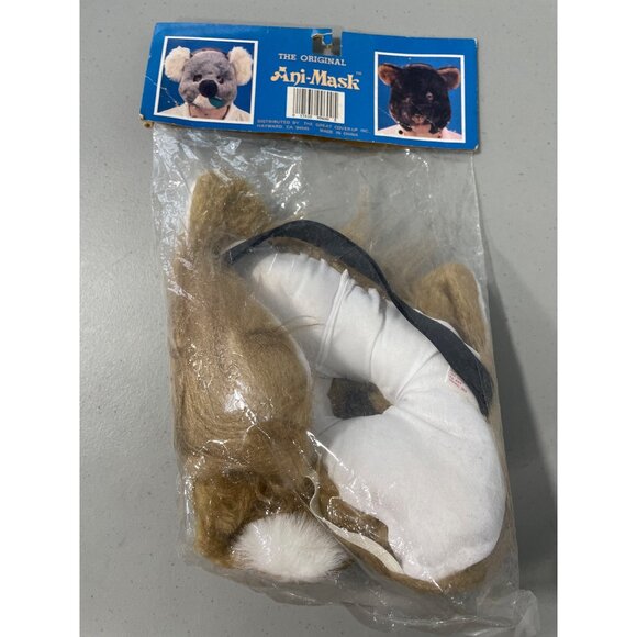 Anva Lion Adult Costume Mask Plush The Original Ani-Mask 1987 Deadstock Vintage - Picture 3 of 6